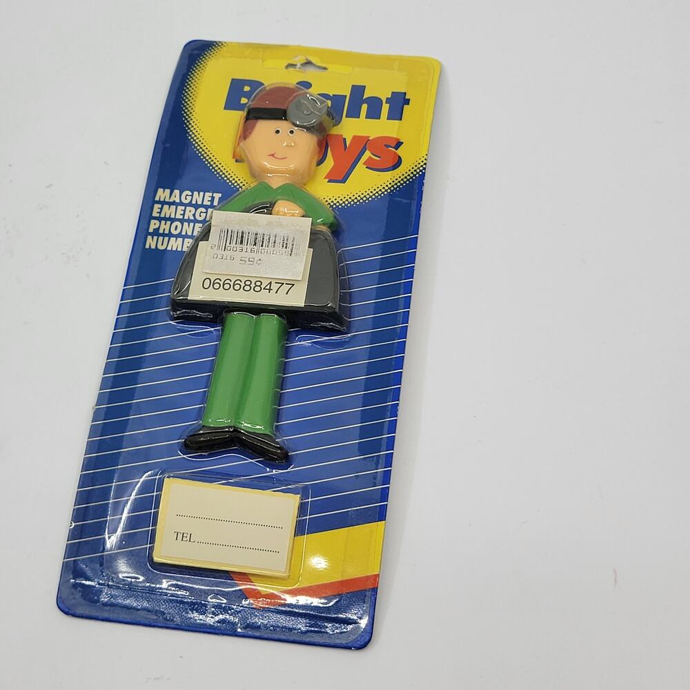 Vintage Bright Buys Refrigerator Magnet Doctor Emergency Phone Number New